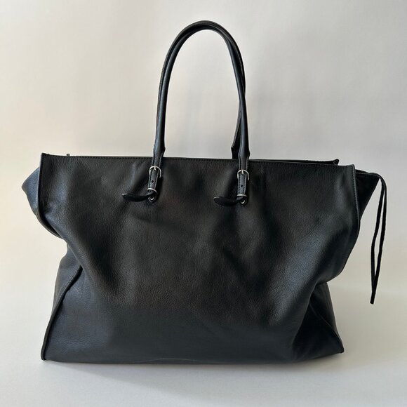 BALENCIAGA LARGE BLACK LEATHER PAPIER A4 TOTE BAG - Picture 6 of 14